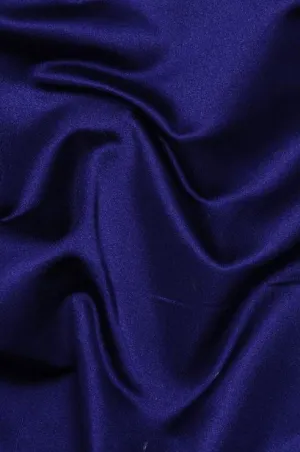 Indigo Silk Duchess Satin Fabric