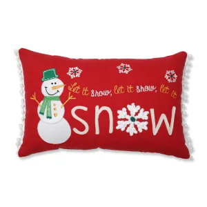 Indoor Christmas Let It Snow Lumbar Pillow Rectangular Throw Pillow