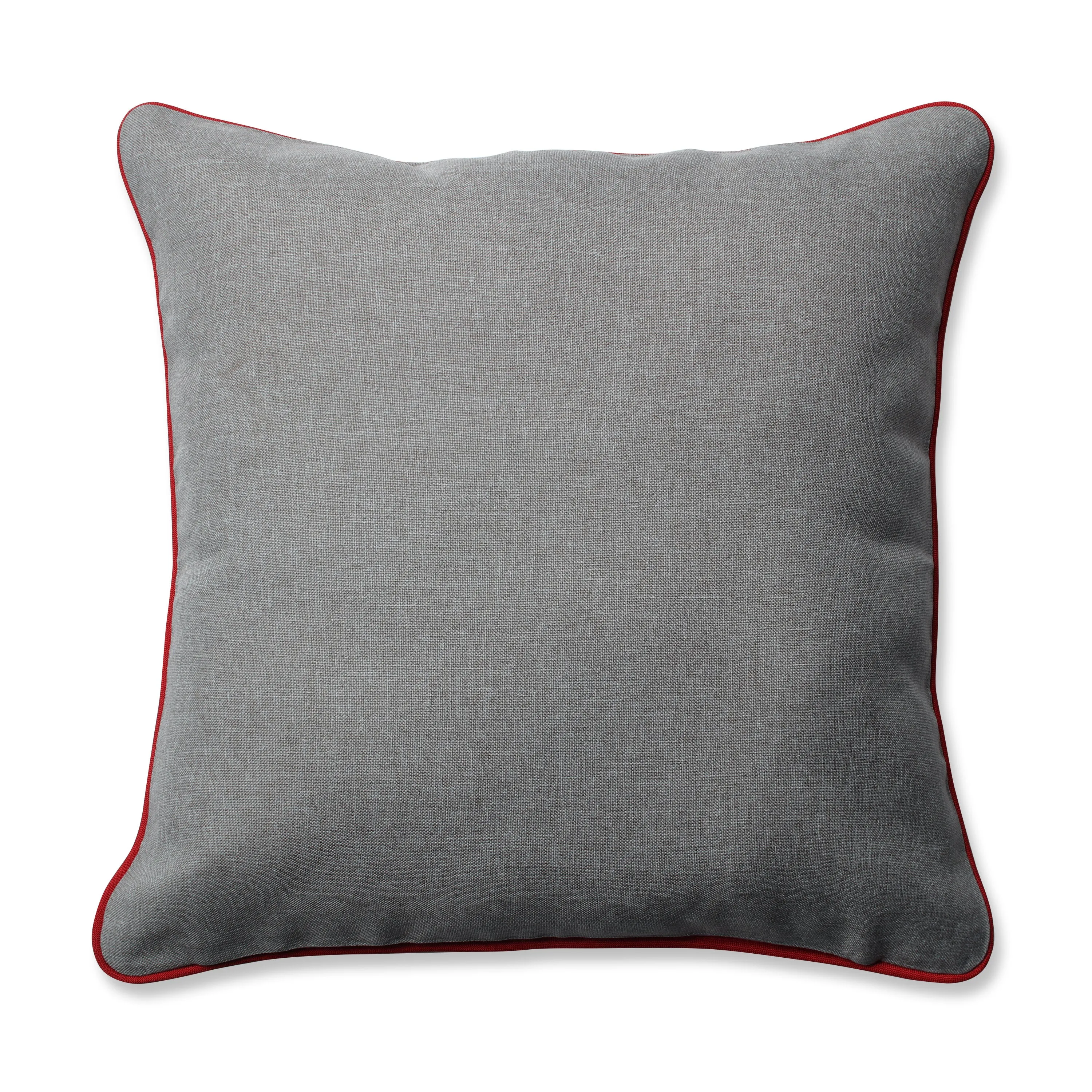 Indoor Ornamental Christmas Grey-Red 16.5-inch Throw Pillow