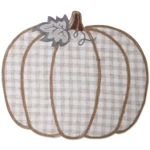 Indoor Pumpkin Check Natural Placemat