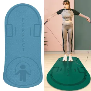 Indoor Skipping Mat Sound Insulation Shock Absorption Thickened Skipping Blanket Non-Slip Yoga Mat, Size: 140 x 60cm(Fog Blue Cushion Jump Rope)