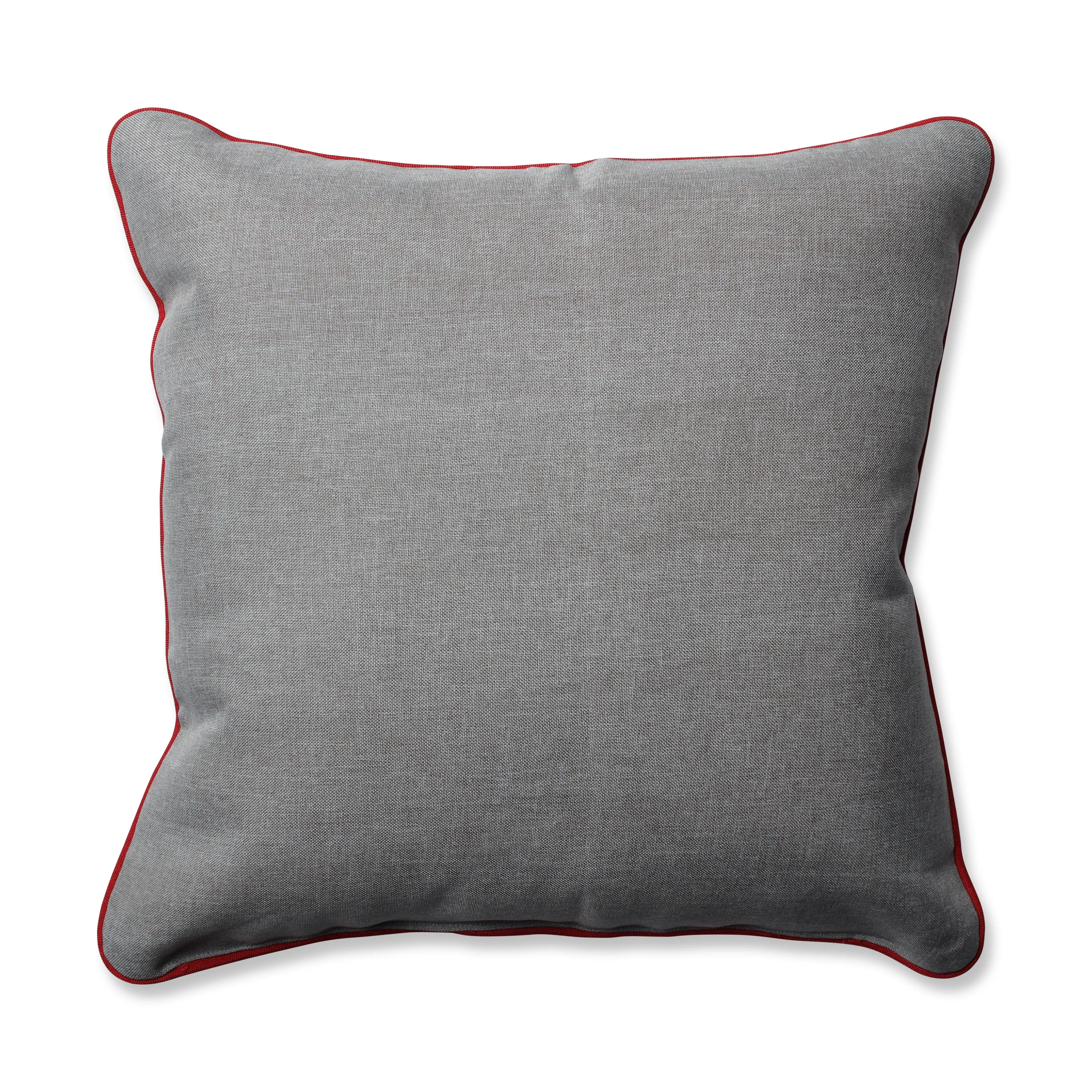 Indoor Snowy Christmas Grey-Red 16.5-inch Throw Pillow