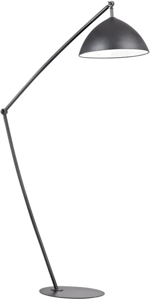 Industrial Elements Adjustable Floor Lamp In Matte Black