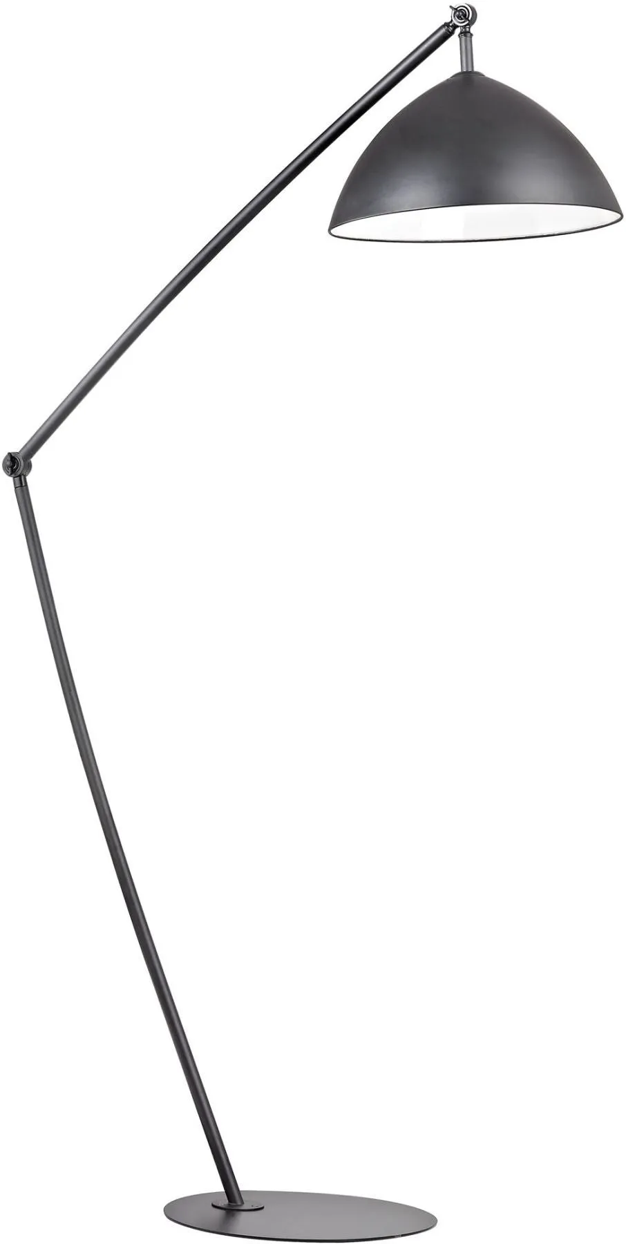 Industrial Elements Adjustable Floor Lamp In Matte Black