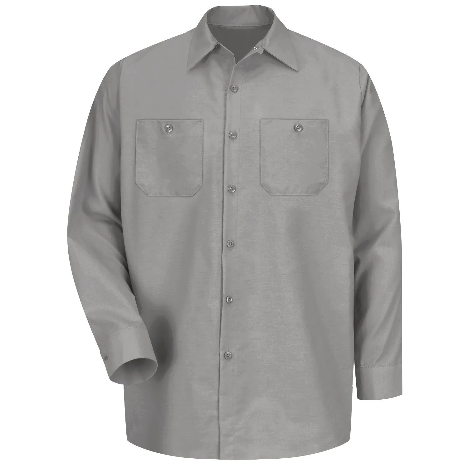 Industrial Work Shirt Long Sleeve - Light Gray