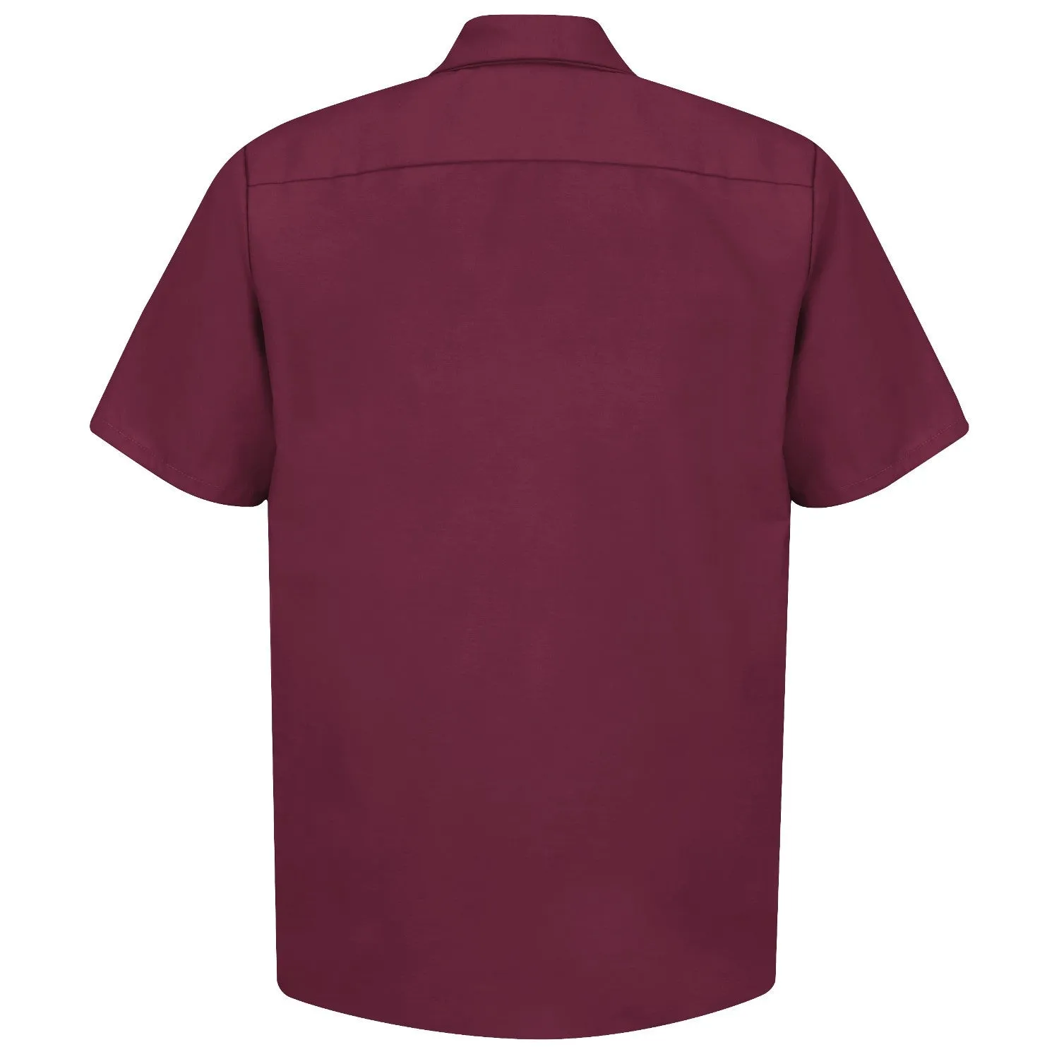 Industrial Work Shirt Short Sleeve - Burgundy