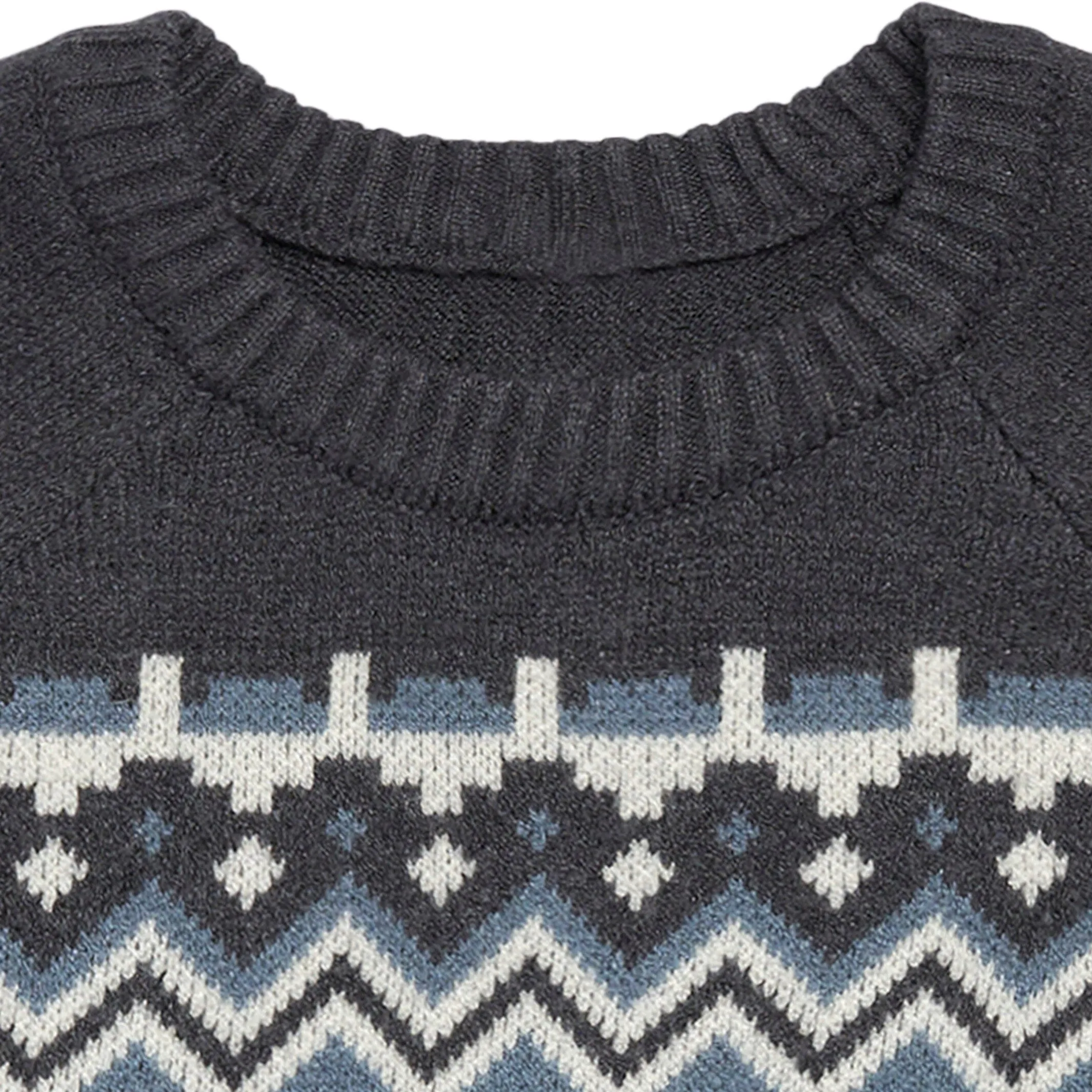 Infant & Toddler Boys Dark Grey Heather Fair Isle Sweater