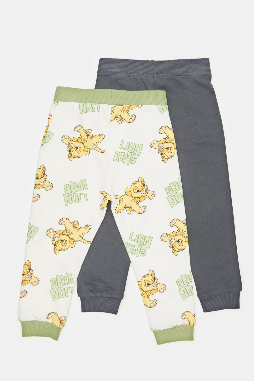 Infant Boys Brown And Cream Simba Print Joggers Set (Pack of 2)