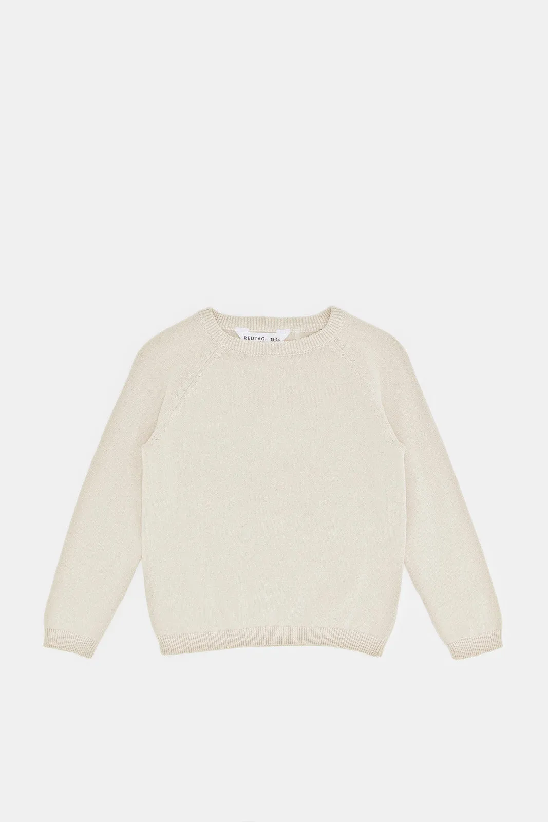 Infant Boys Cream Plain Pullover