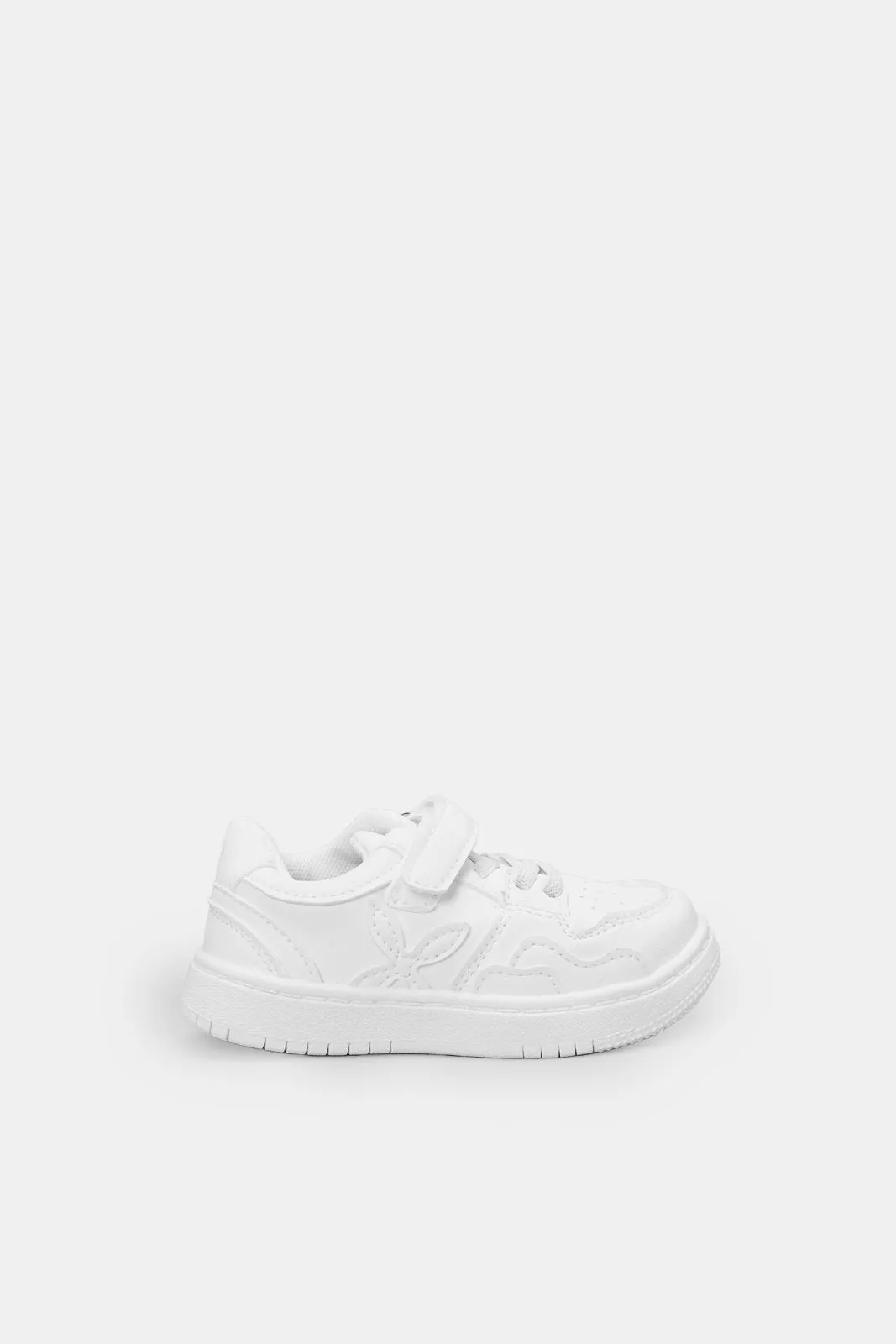 Infant Boys White Velcro Strap Sneakers