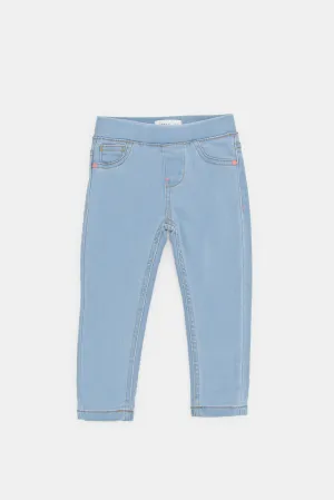 Infant Girls Blue Denim Jeggings