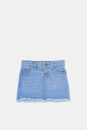 Infant Girls Blue Denim Skirt