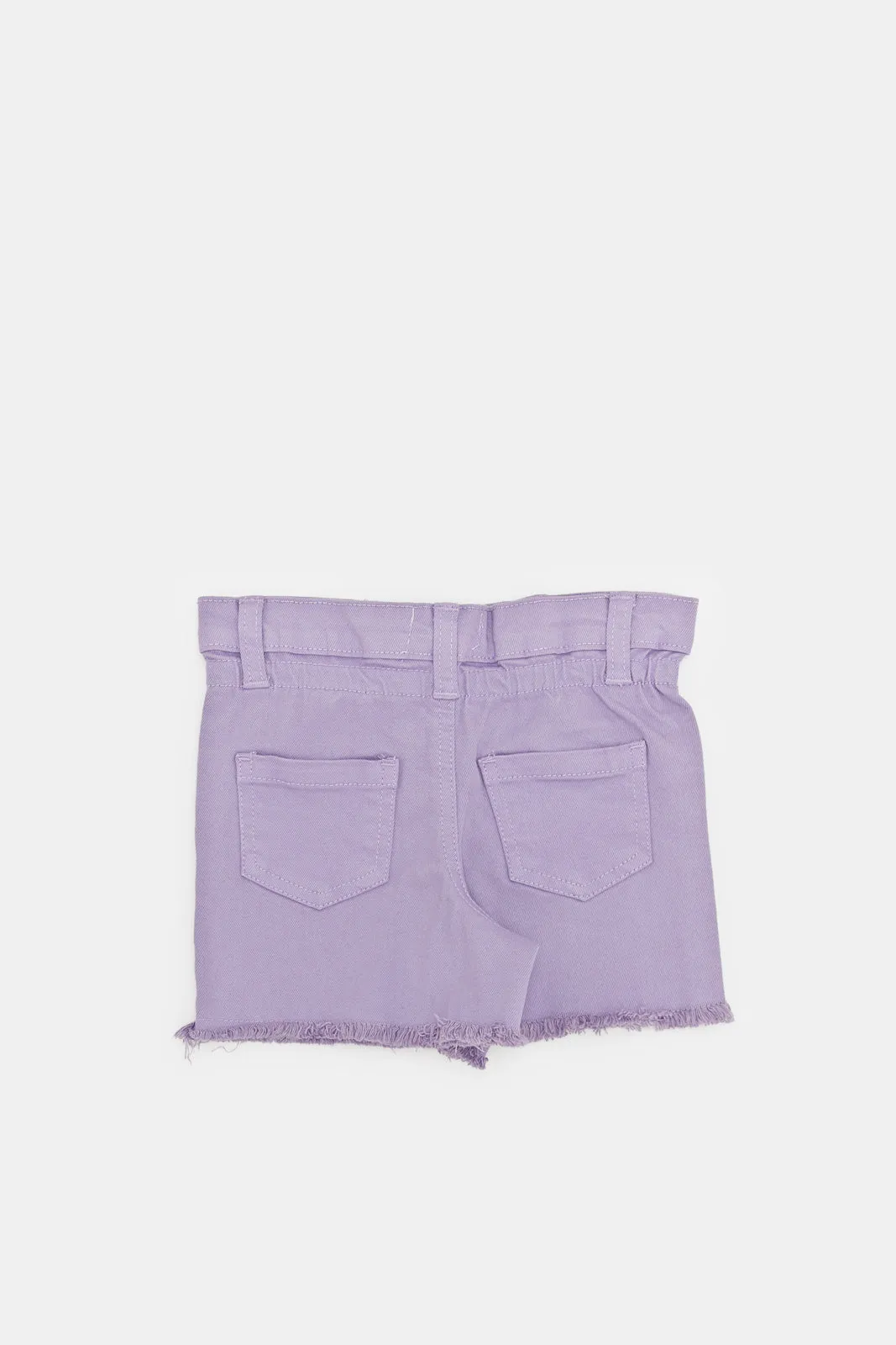 Infant Girls Lilac Paper Bag Shorts