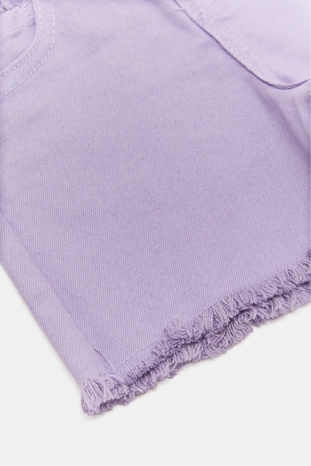 Infant Girls Lilac Paper Bag Shorts