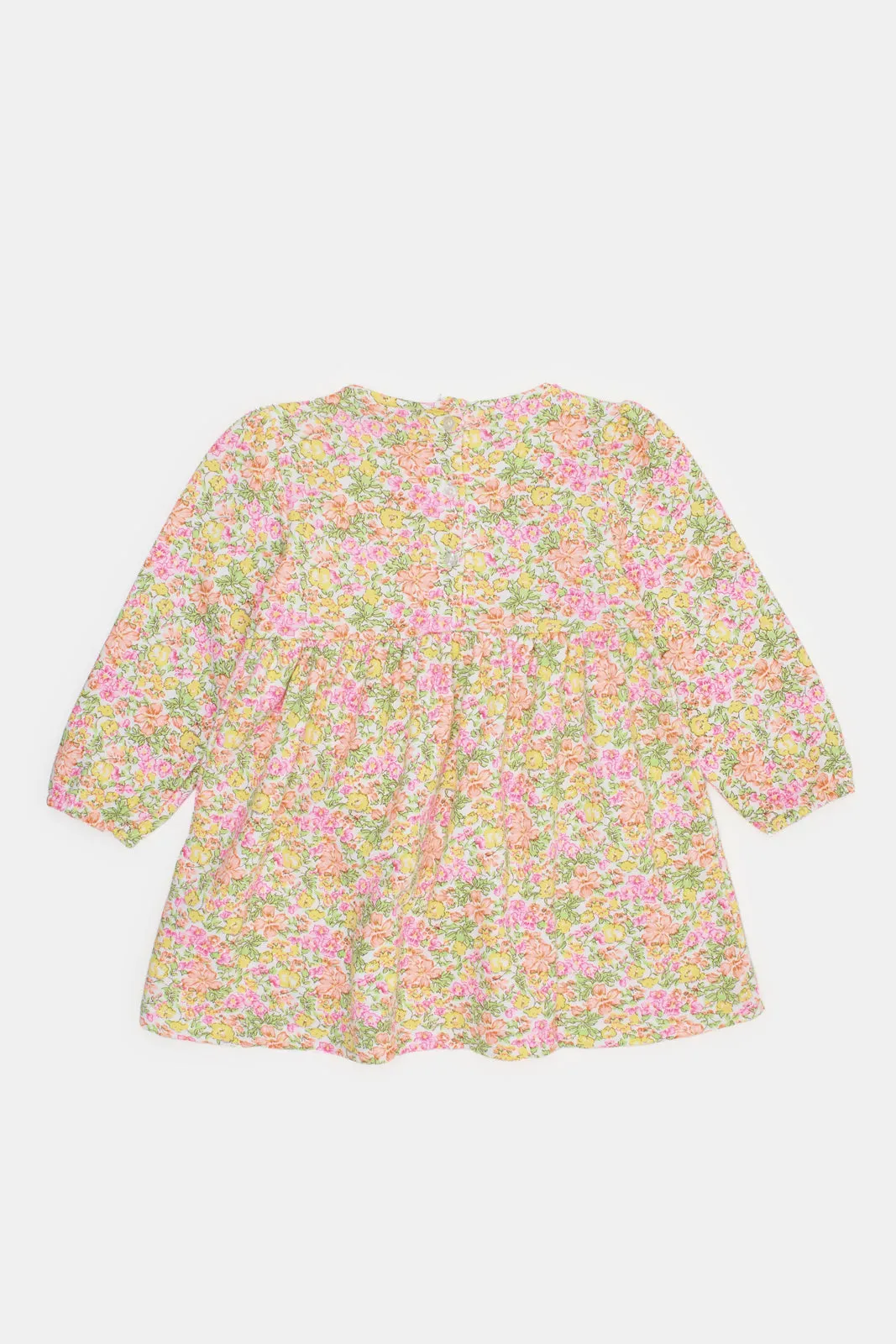 Infant Girls Pink Floral Printed Dress