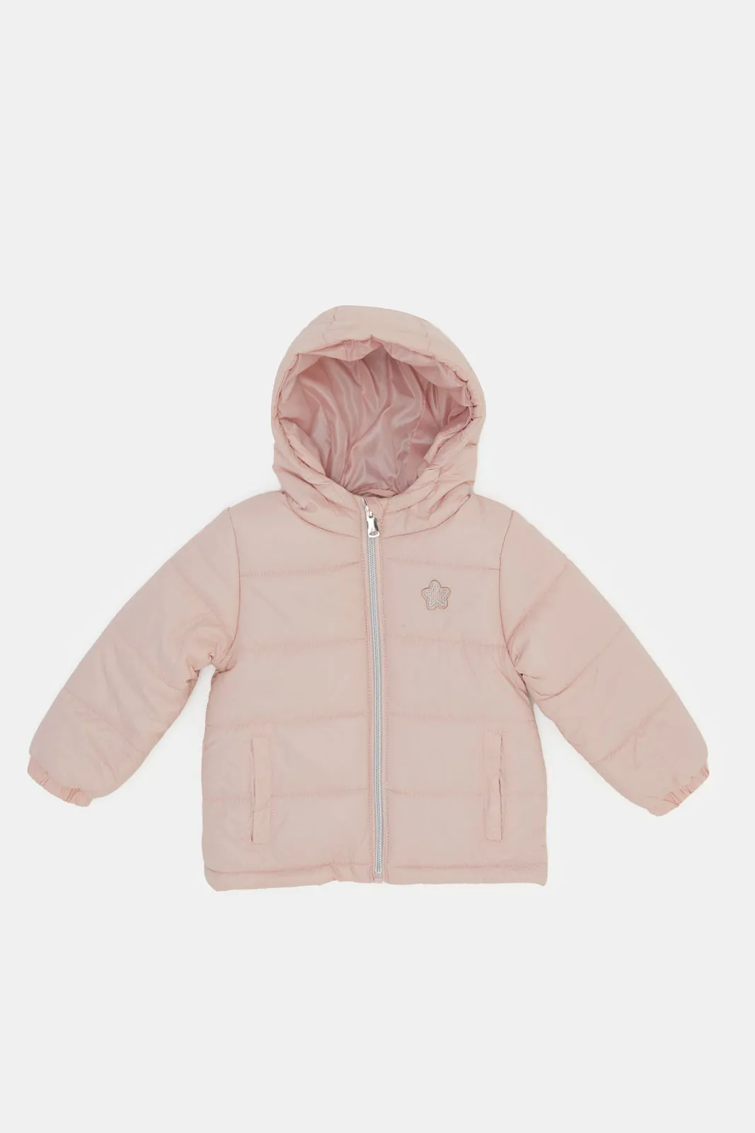 Infant Girls Pink Hooded Jacket