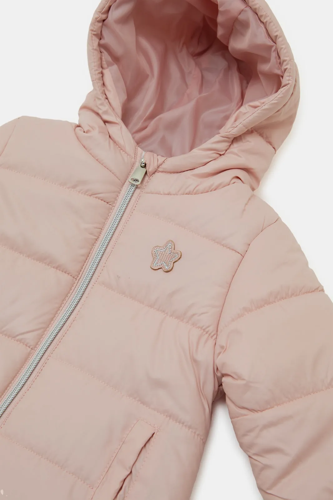 Infant Girls Pink Hooded Jacket