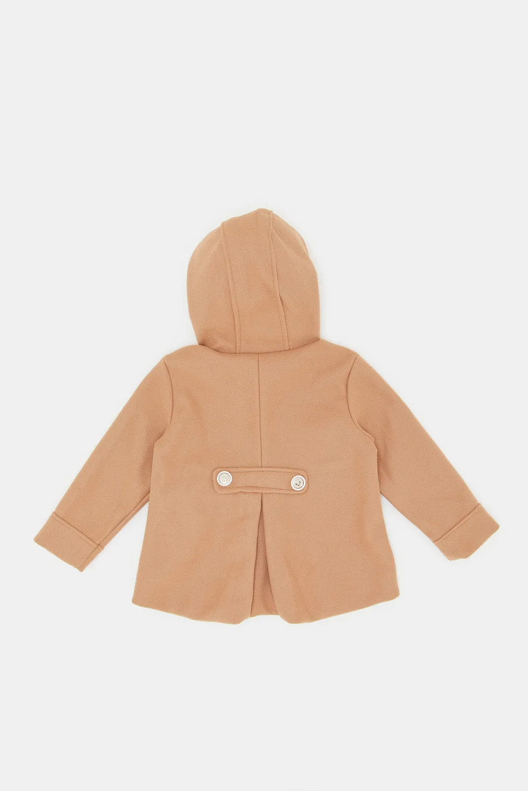 Infant Girls Tan Melton Coat