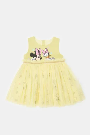 Infant Girls Yellow Mini And Daisy Printed Dress