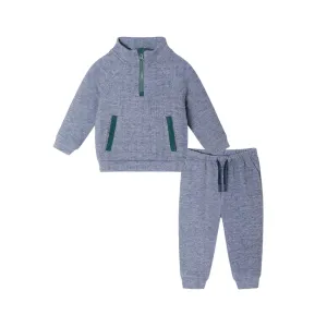 Infant Stretch Cord Sweatshirt & Pant Set | Navy Green