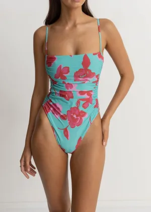 Inferna Floral Scrunched Side One Piece