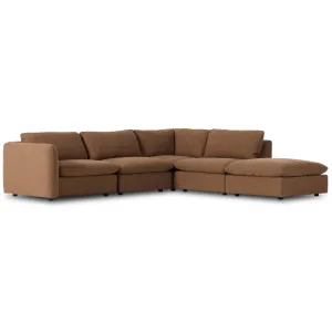 Ingel 4 Piece Sectional w/Ottoman, Antwerp Cafe