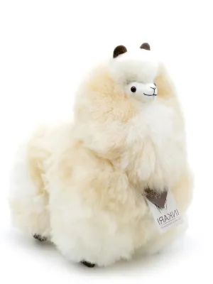 Inkari Alpaca soft toy-NATURALS-Vanilla SWIRL-Medium 32cm