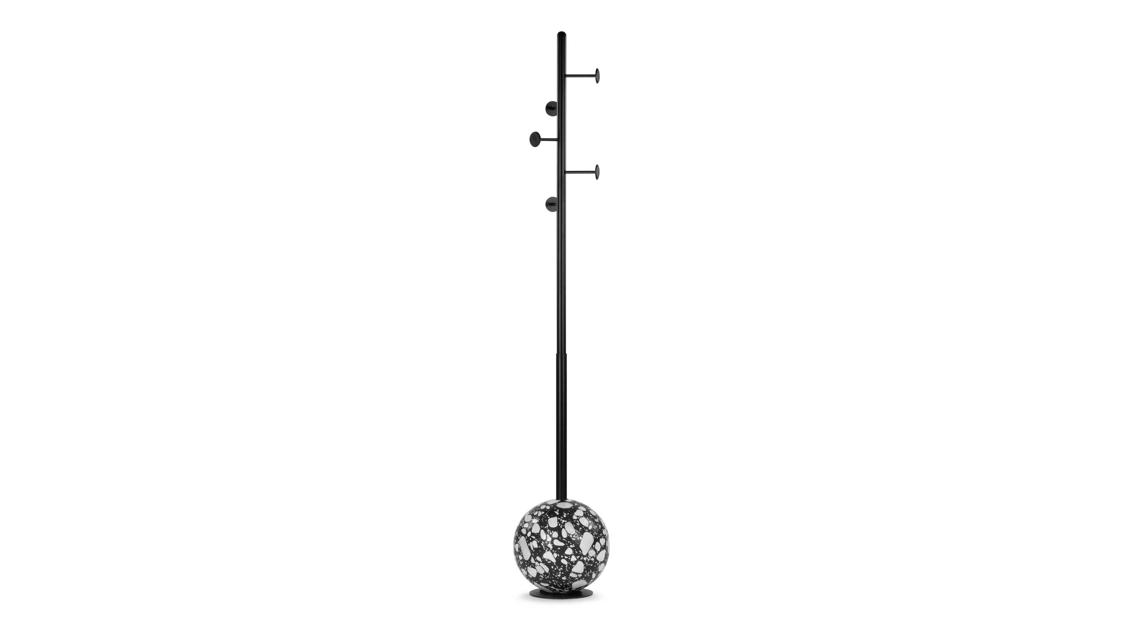 Innes - Innes Coat Stand, Black and White Terrazzo