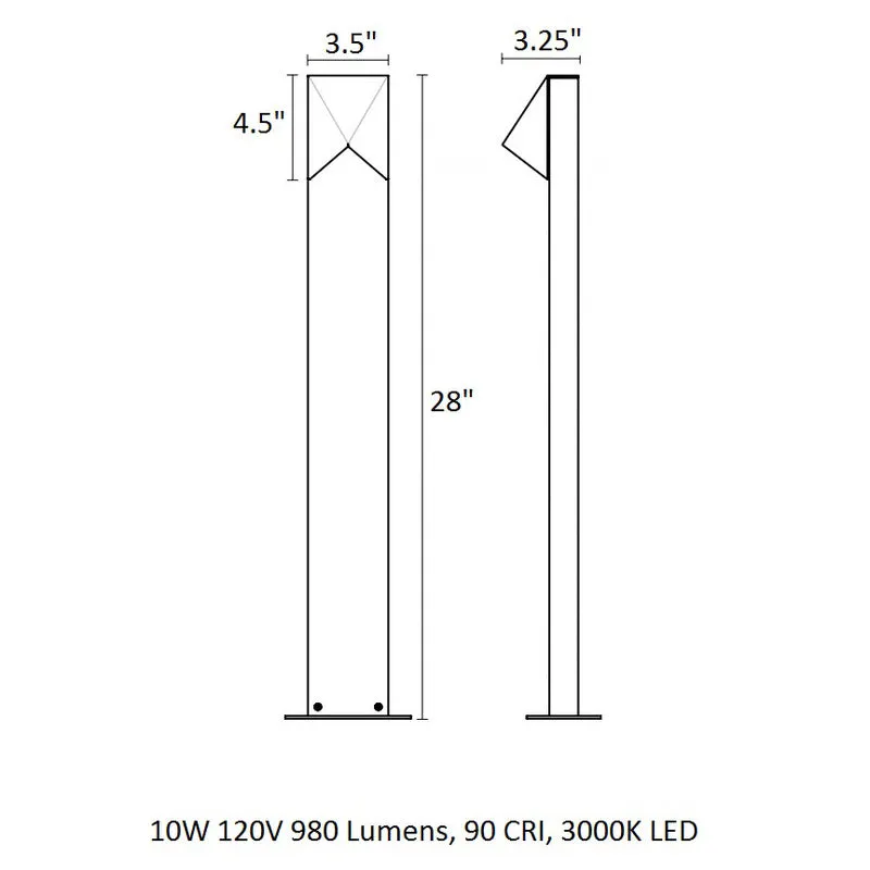 Inside-Out® Triform Compact 1-Light LED Bollard