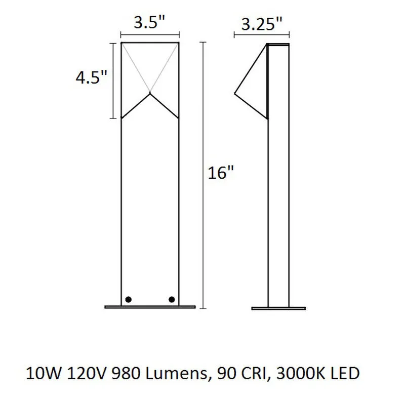 Inside-Out® Triform Compact 1-Light LED Bollard