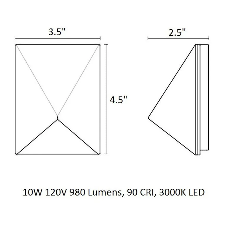 Inside-Out® Triform Compact Wall Light