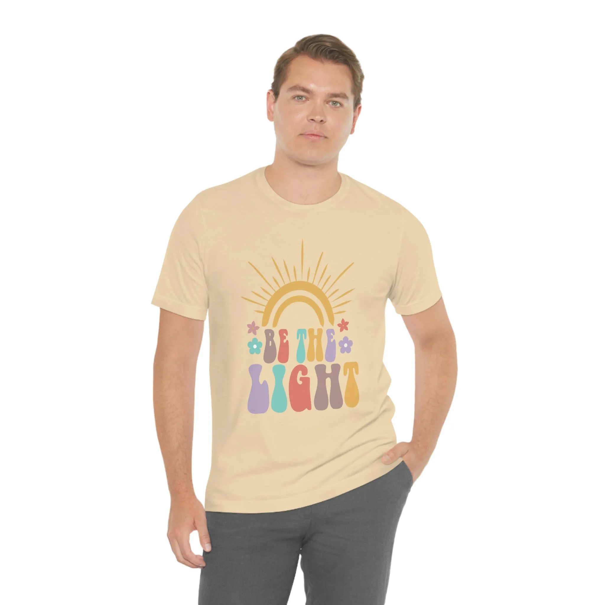 Inspirational Shirt Be The Light Bella Canvas 3001 Unisex Jersey Short Sleeve Tee