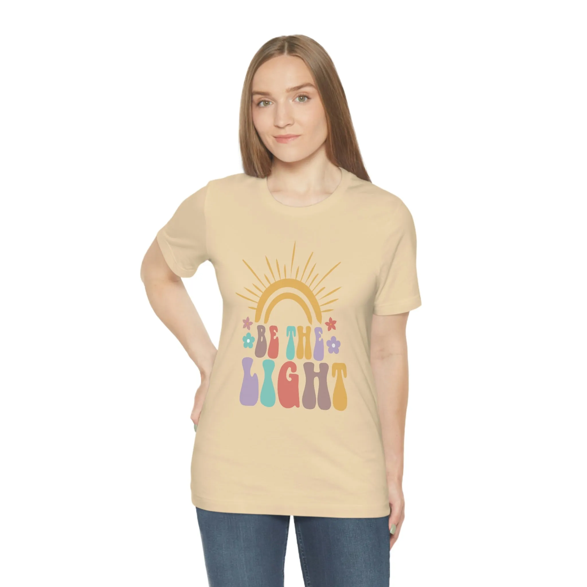 Inspirational Shirt Be The Light Bella Canvas 3001 Unisex Jersey Short Sleeve Tee