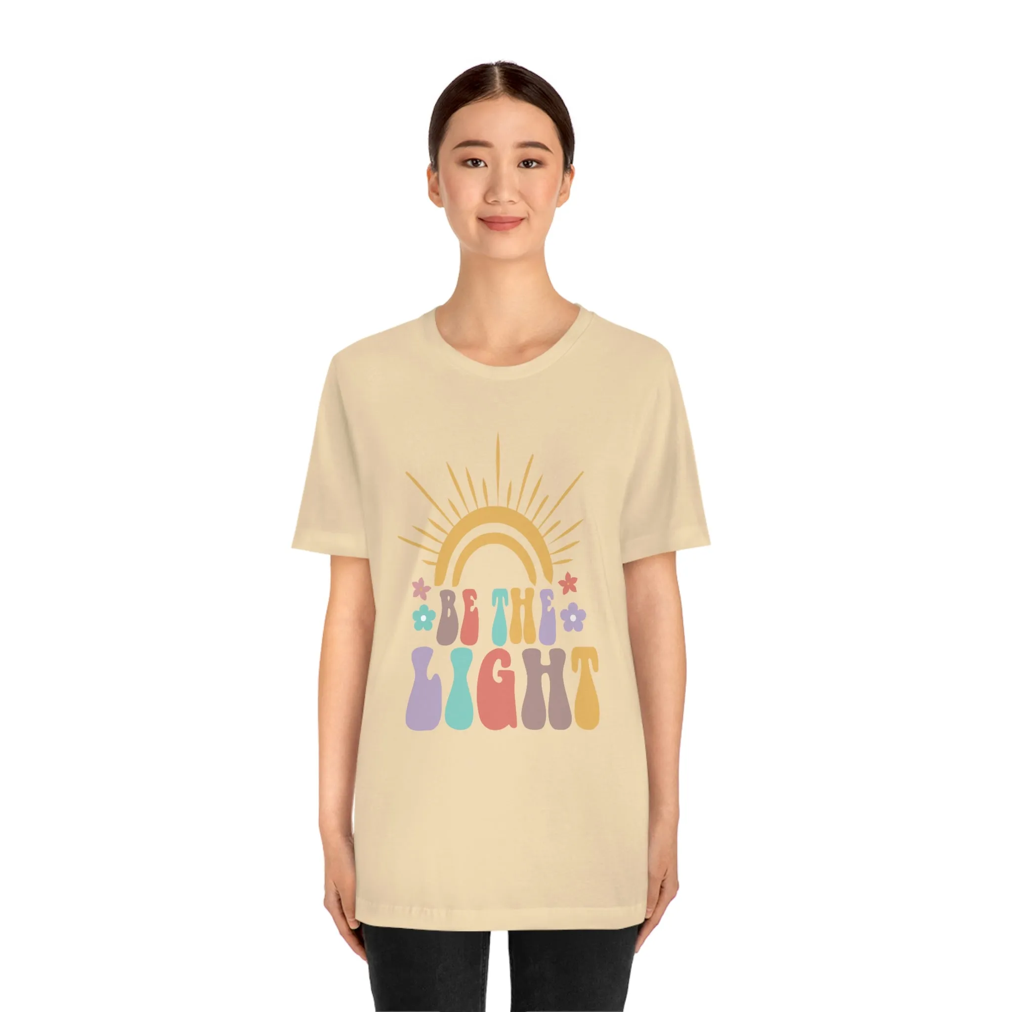 Inspirational Shirt Be The Light Bella Canvas 3001 Unisex Jersey Short Sleeve Tee