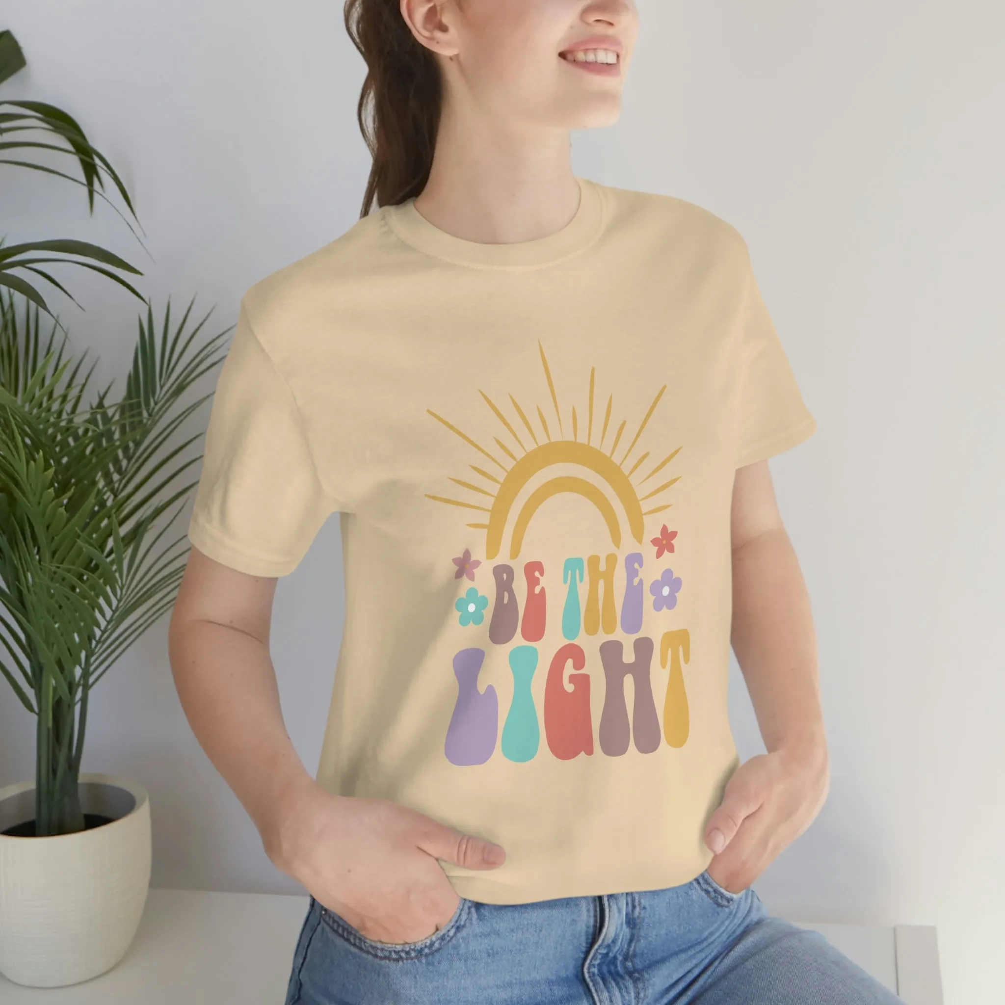 Inspirational Shirt Be The Light Bella Canvas 3001 Unisex Jersey Short Sleeve Tee