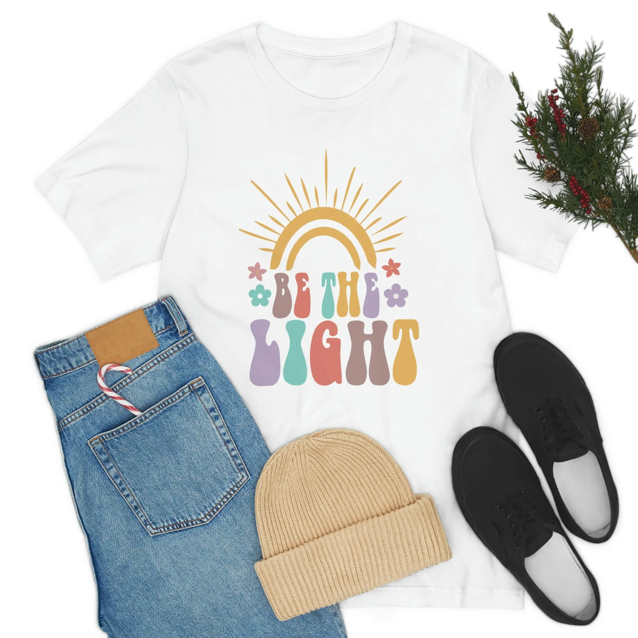 Inspirational Shirt Be The Light Bella Canvas 3001 Unisex Jersey Short Sleeve Tee