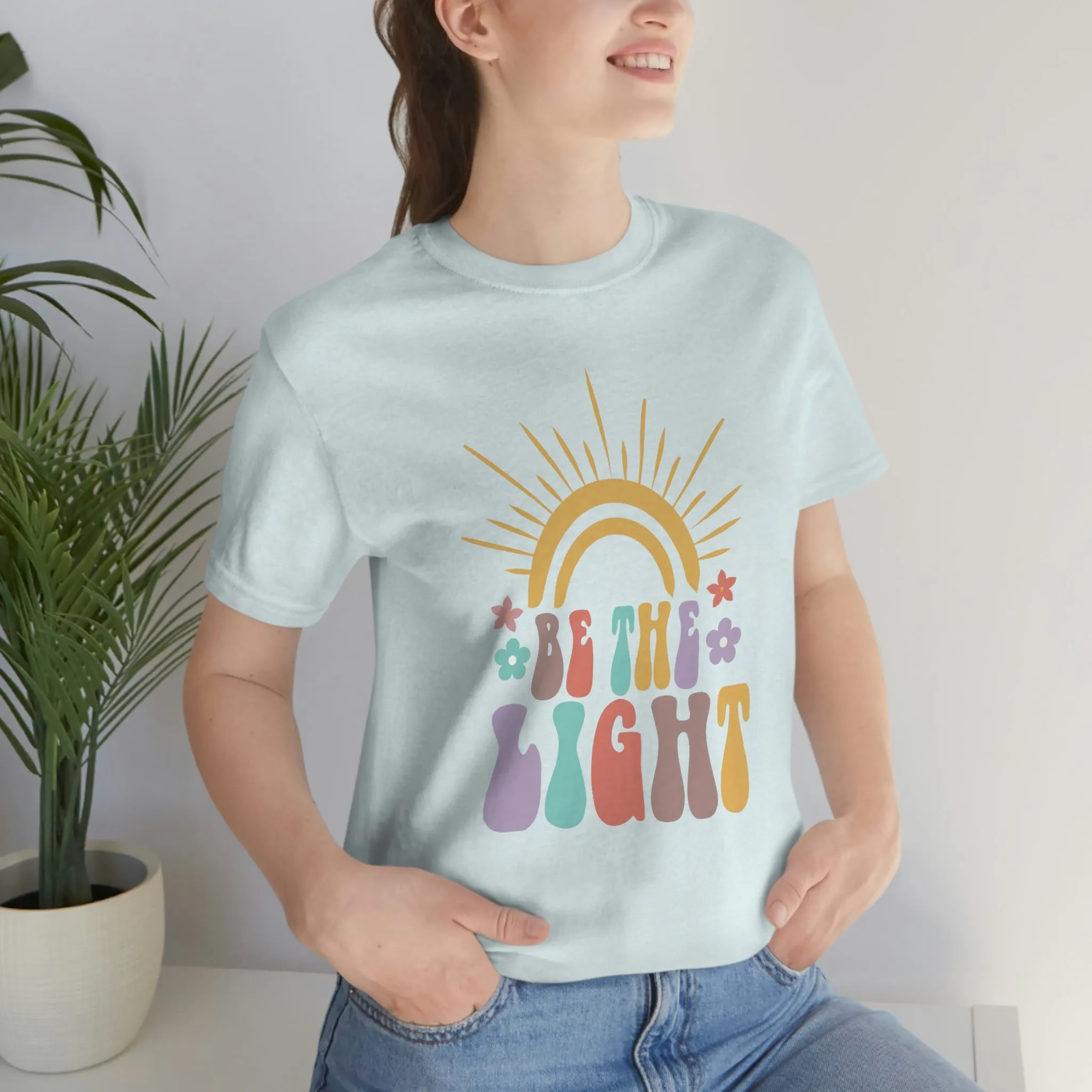 Inspirational Shirt Be The Light Bella Canvas 3001 Unisex Jersey Short Sleeve Tee