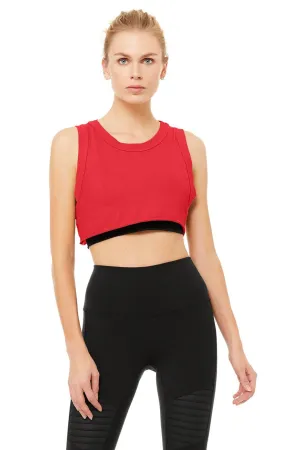 Inspire Crop Tank - Scarlet