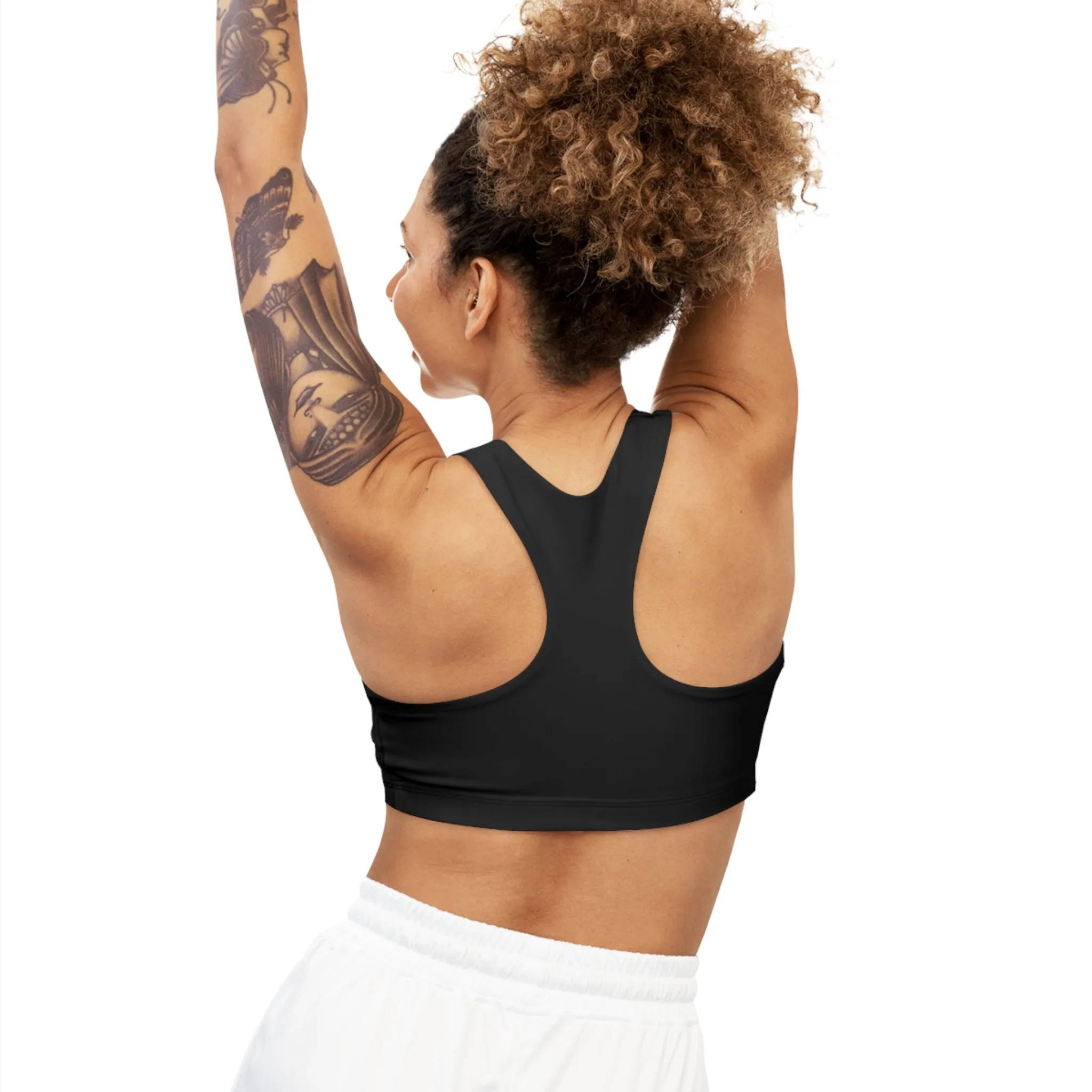 Inspire Wear Seamless Sports Bra (AOP) (Black)