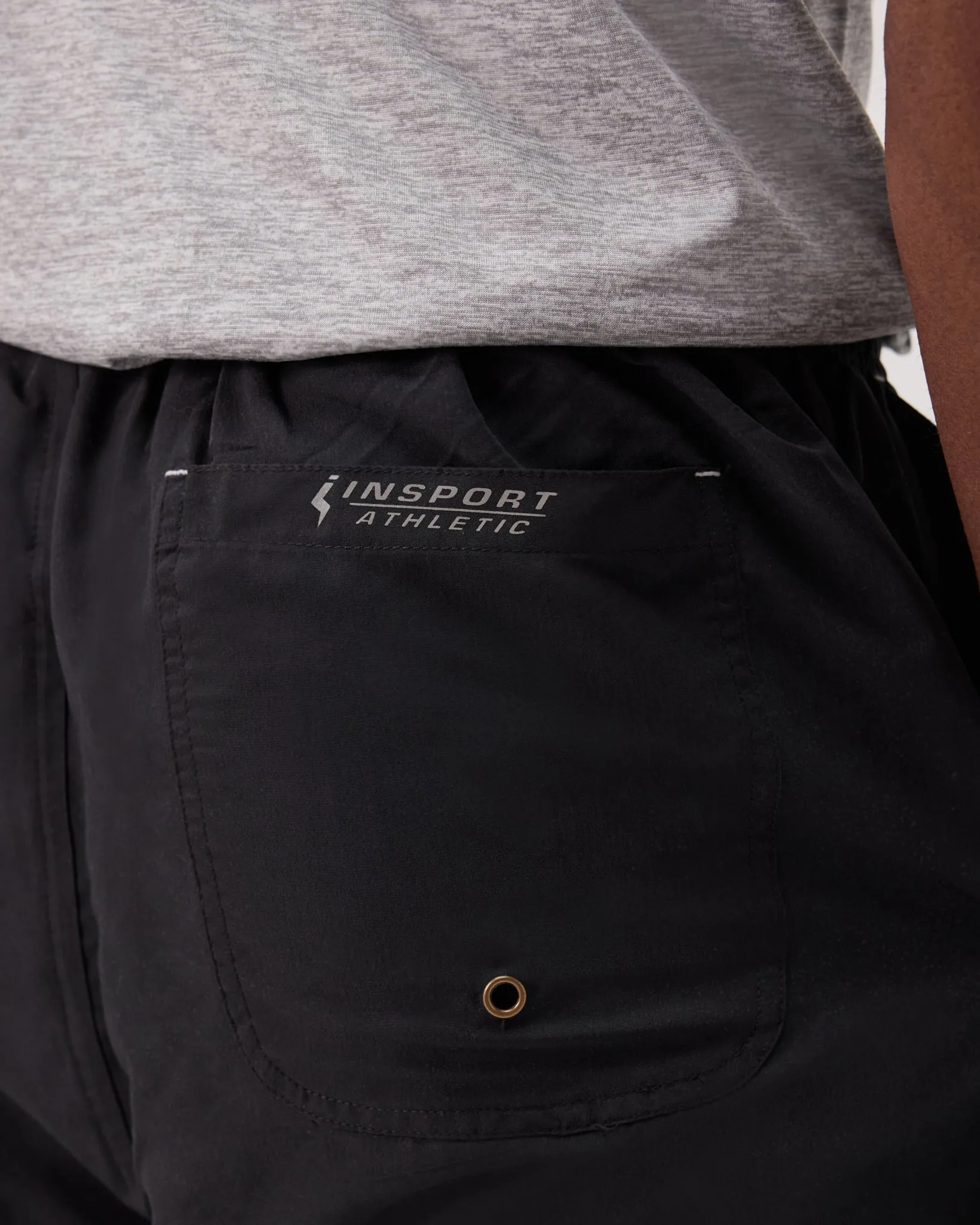 INSPORT MEN'S MIAMI BLACK RUNNING SHORTS