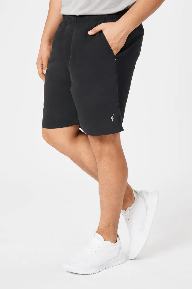 INSPORT MEN'S MIAMI BLACK RUNNING SHORTS