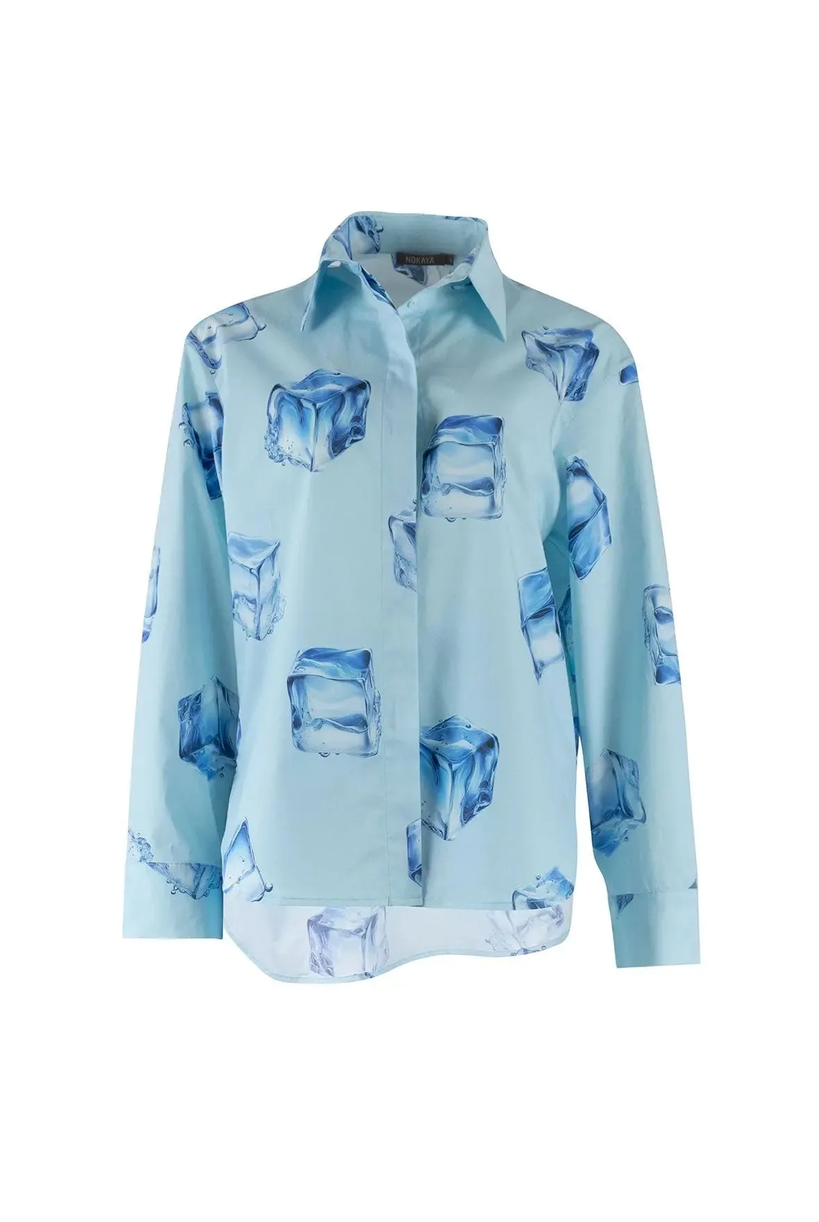 InStyle Cotton Poplin Shirt Ice Cubes