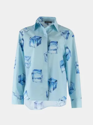 InStyle Cotton Poplin Shirt Ice Cubes