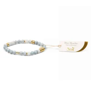 Intermix Stone Stacking Bracelet - Blue Howlite