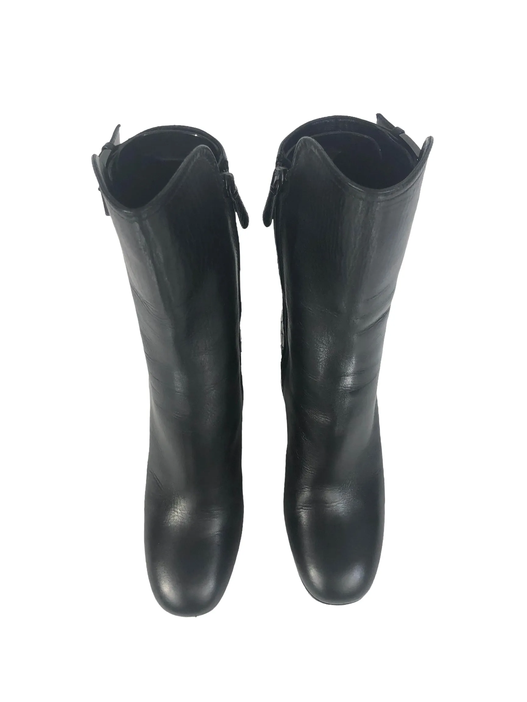 Intrecciato Leather Boots | Size US 8 - IT 38