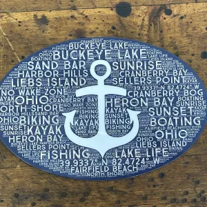 Inverse Anchor Icon Car Magnet