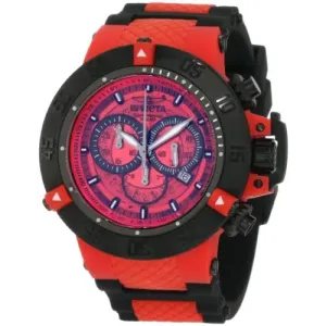 Invicta Men's 0938 Subaqua Quartz Chronograph Red Dial Watch