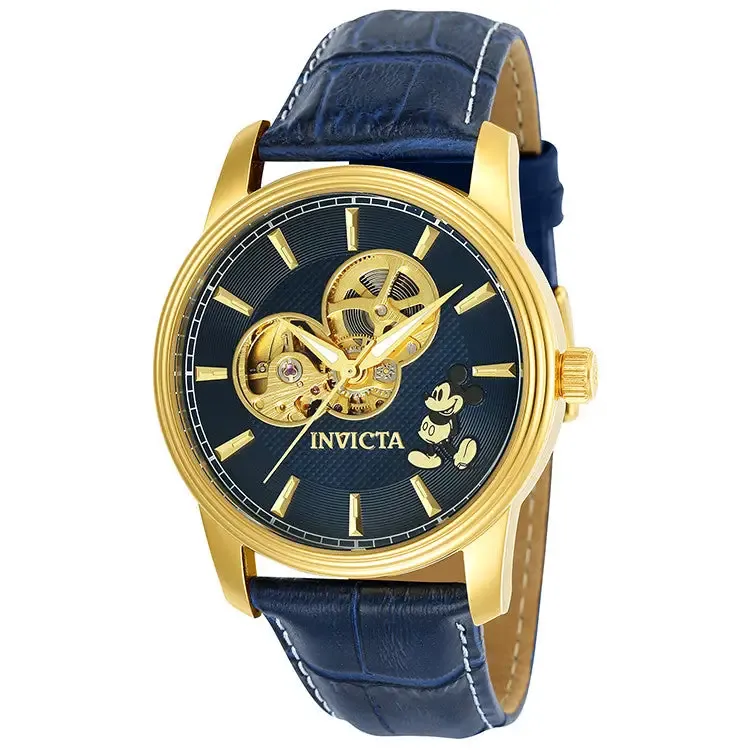 Invicta Men's Disney Automatic 3 Hand Navy Blue Dial Watch 24501