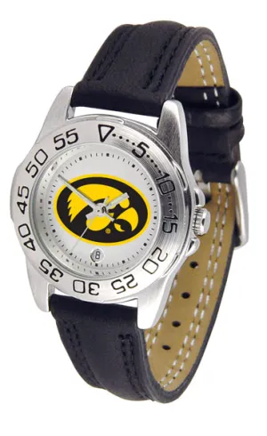 Iowa Hawkeyes Sport Leather Ladies Watch