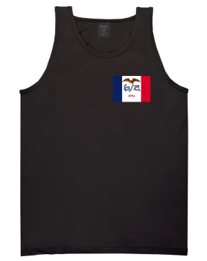 Iowa State Flag IA Chest Mens Tank Top T-Shirt